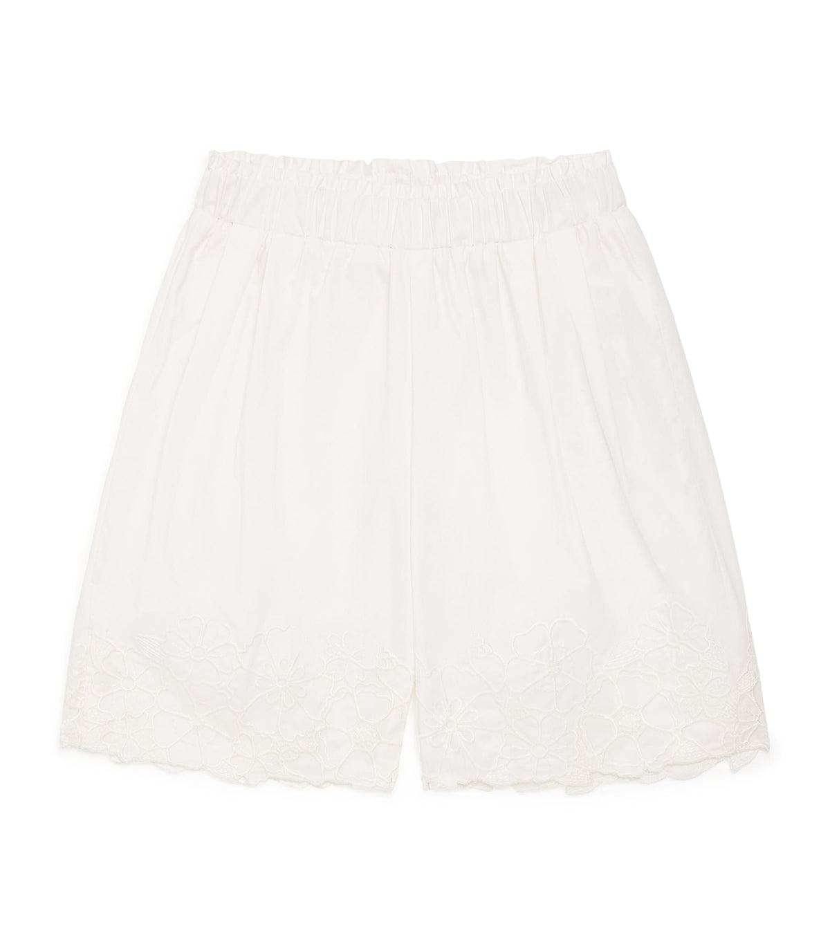 Chloé kids cotton embroidered wide-leg trousers 6-36 months - British product