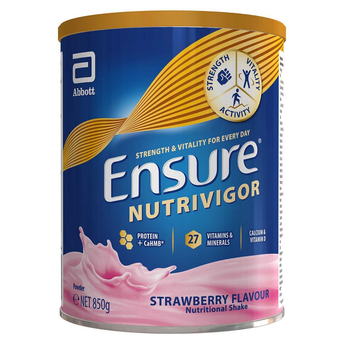 Ensure NutriVigor Strawberry Flavour Nutritional Shake 850g GOODS Boots   