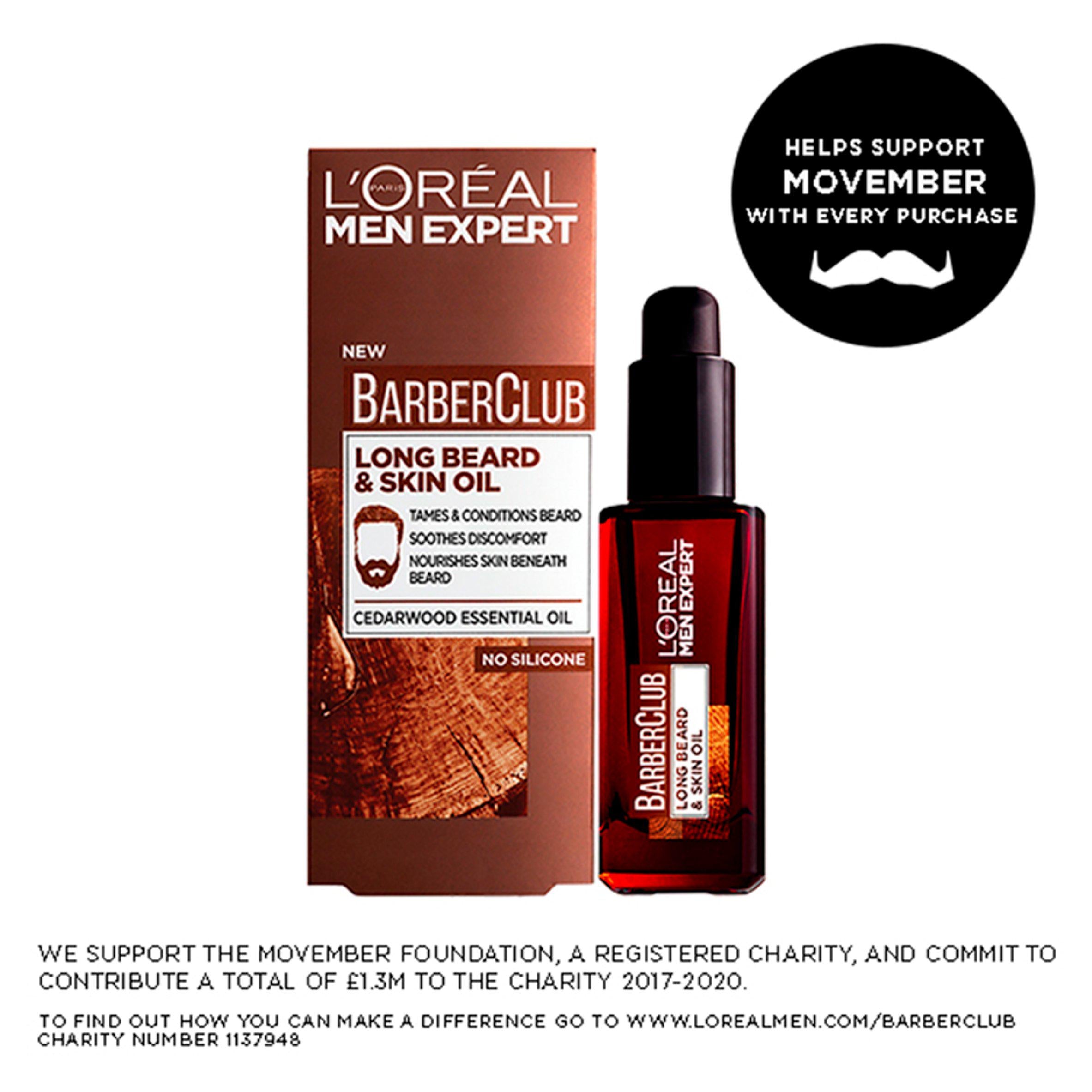 L'Oreal Men Expert Barber Club Long Beard Skin Oil 30ml skincare Boots   