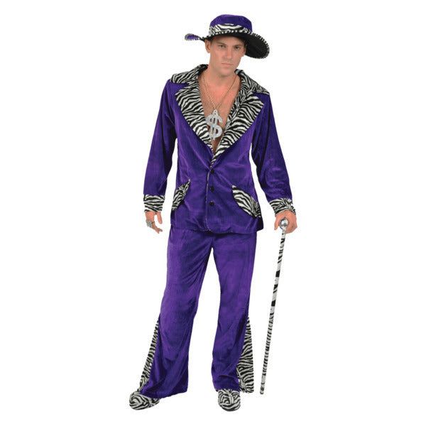 Orion Costumes Adult Purple Pimp Costume & Hat Medium