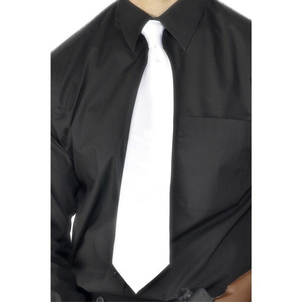 Smiffys deluxe white gangster tie (British brand)