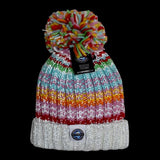Superbobble kids bobble hat reflective rib knit Aurora - British product