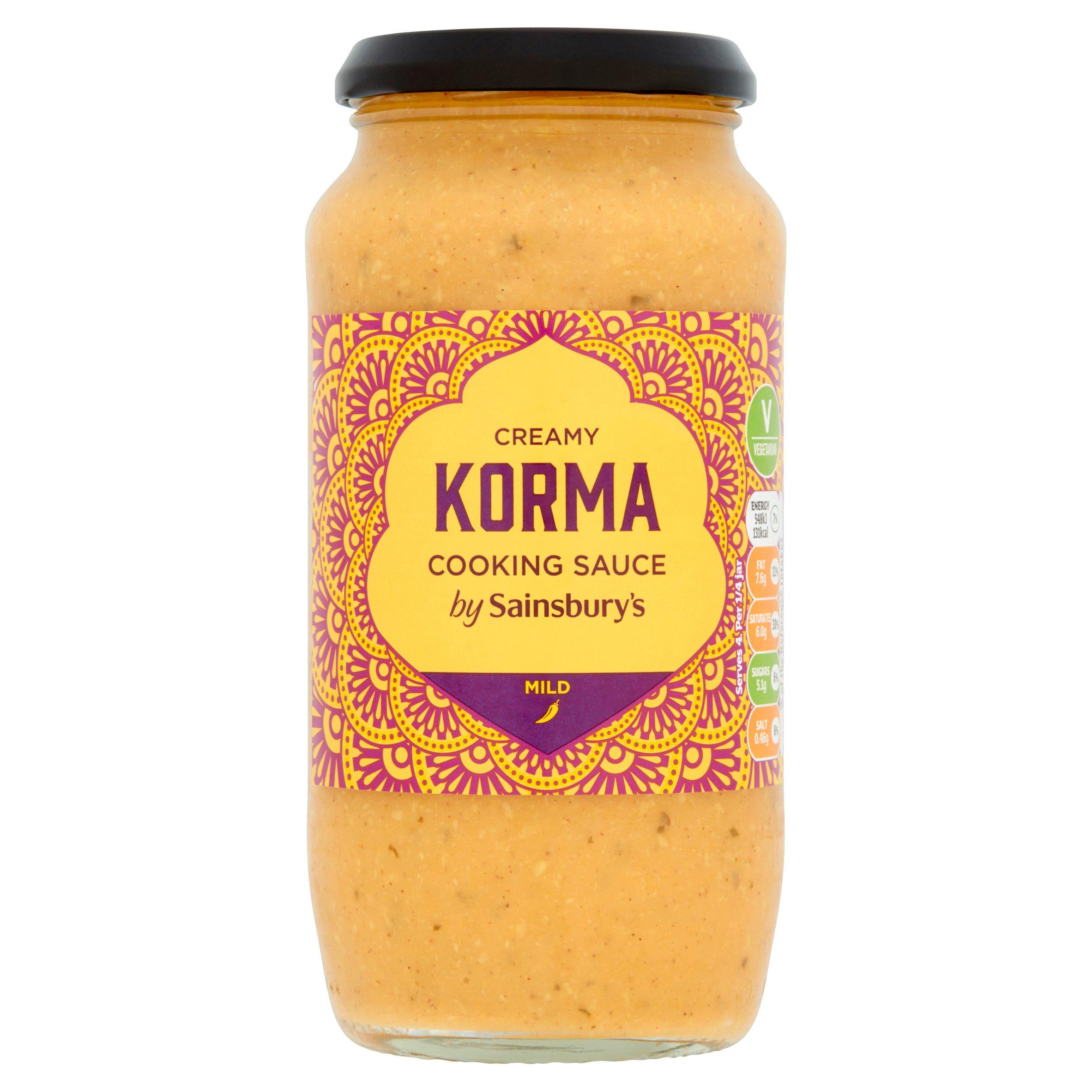 Sainsbury's Korma Curry Cooking Sauce 500g Indian Sainsburys   