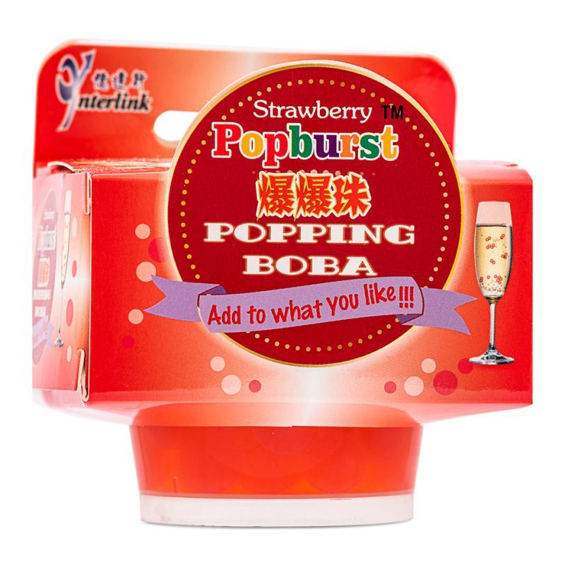 RW Popburst strawberry popping boba (British brand)