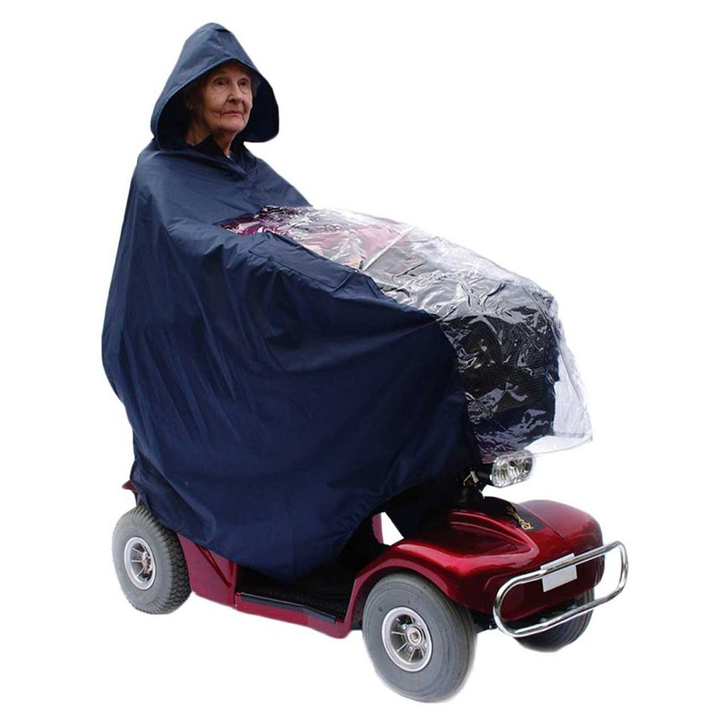 NRS Healthcare Scooter Cape with transparent window, Blue