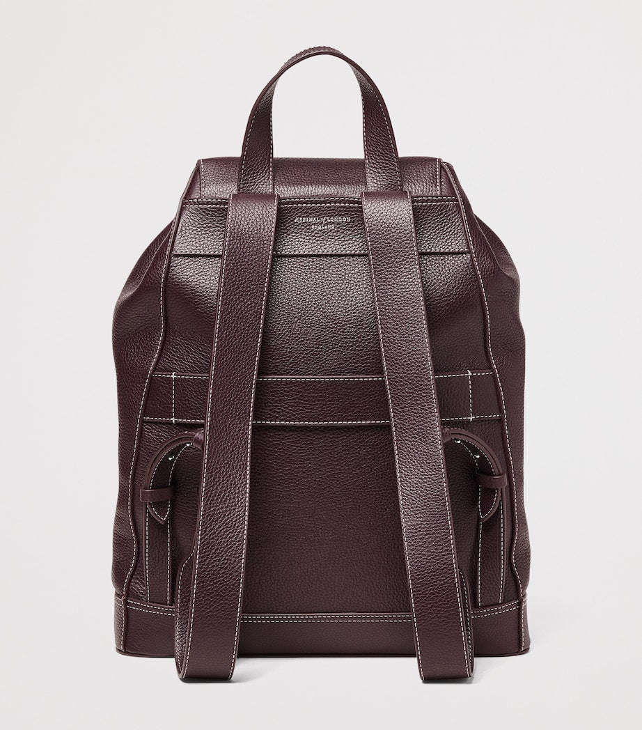 Aspinal of London medium leather Hudson backpack, imported from the UK