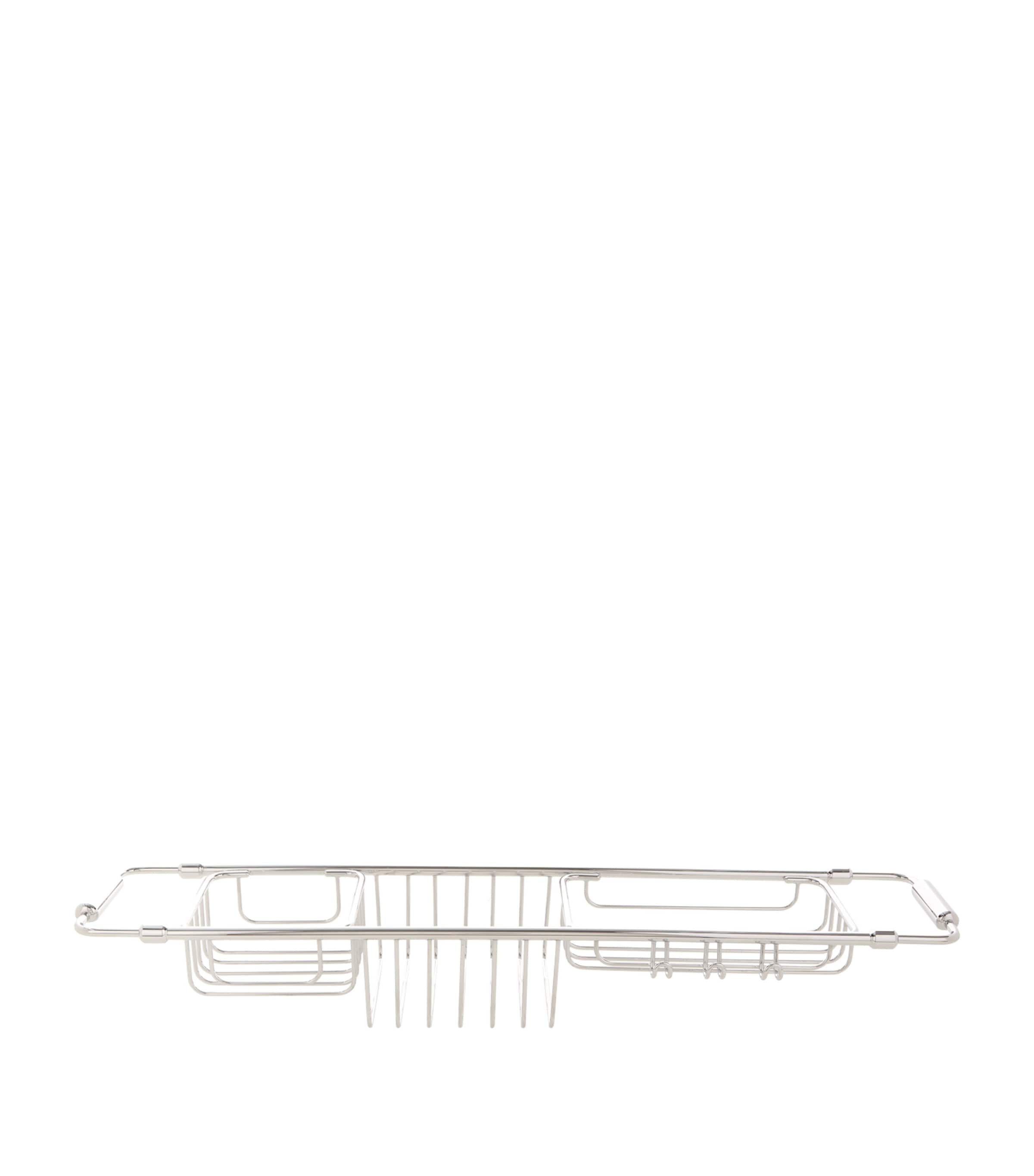 Zodiac extendable bath rack with compartments and hooks (British brand)