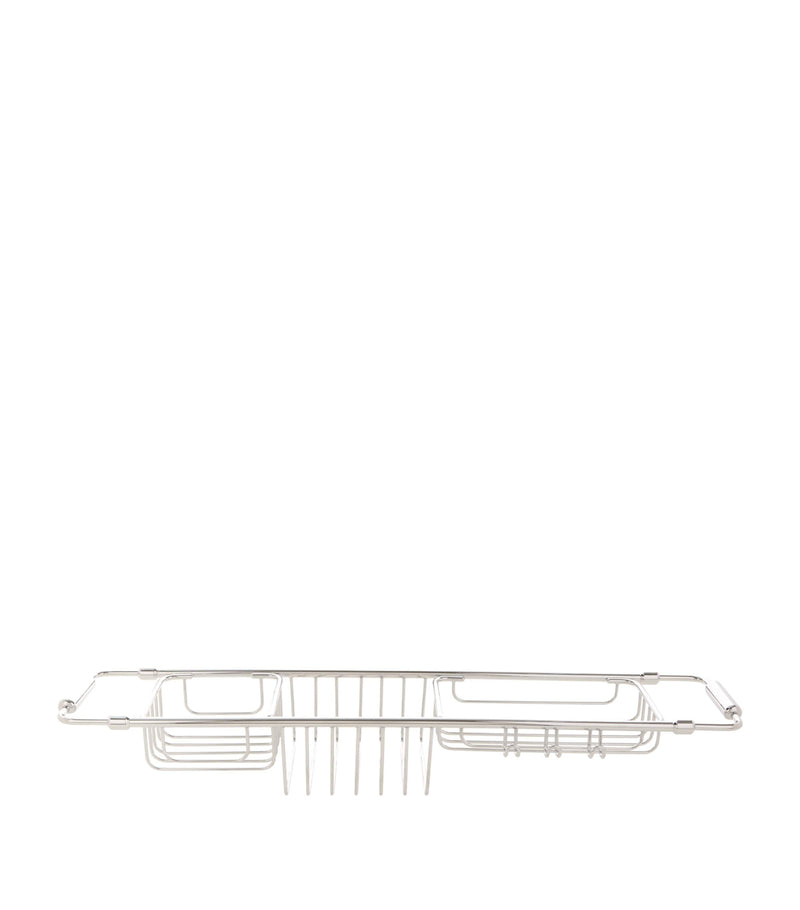 Zodiac extendable bath rack with compartments and hooks (British brand)
