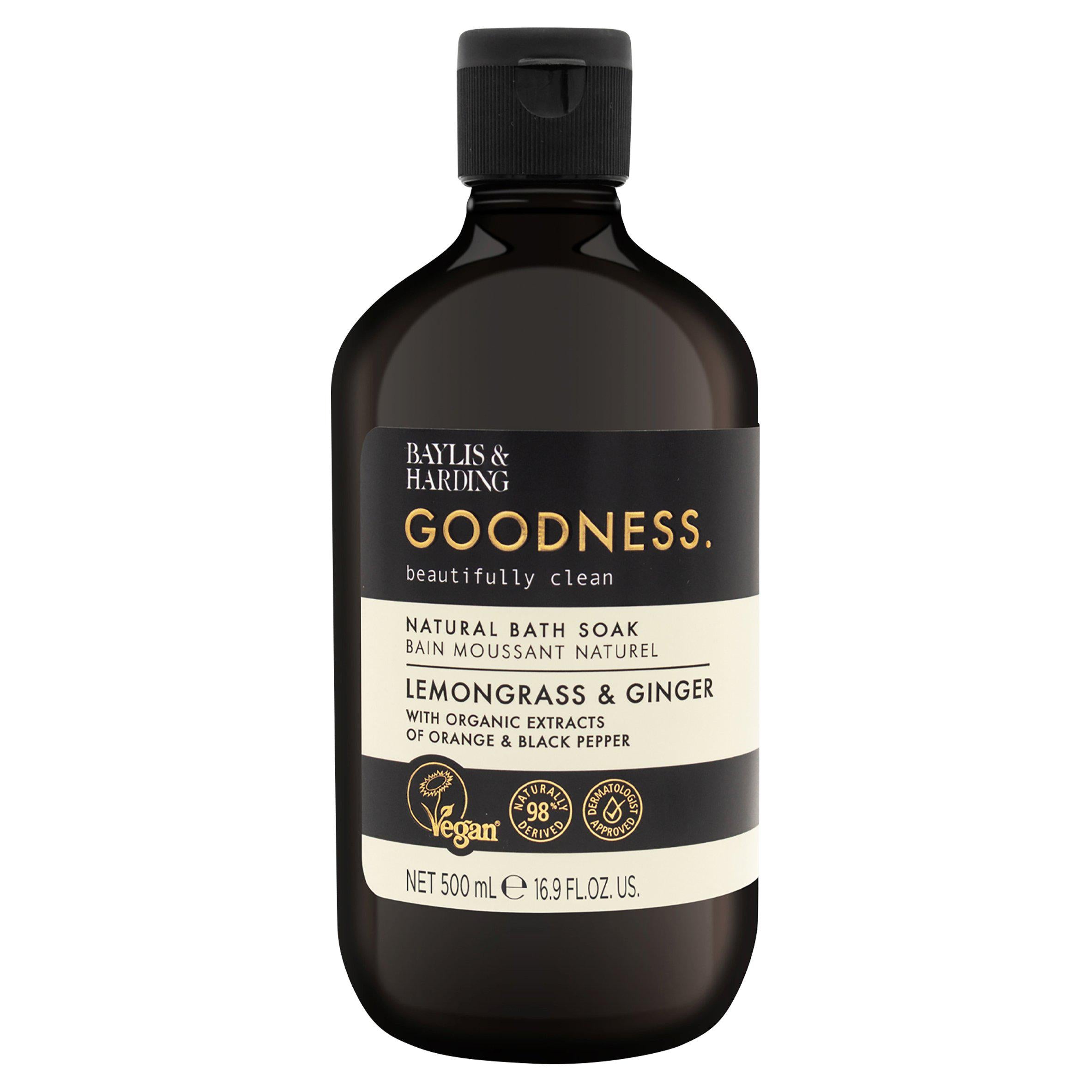 Baylis & Harding Goodness Lemongrass & Ginger Natural Bath Soak 500ml Bath accessories Sainsburys   