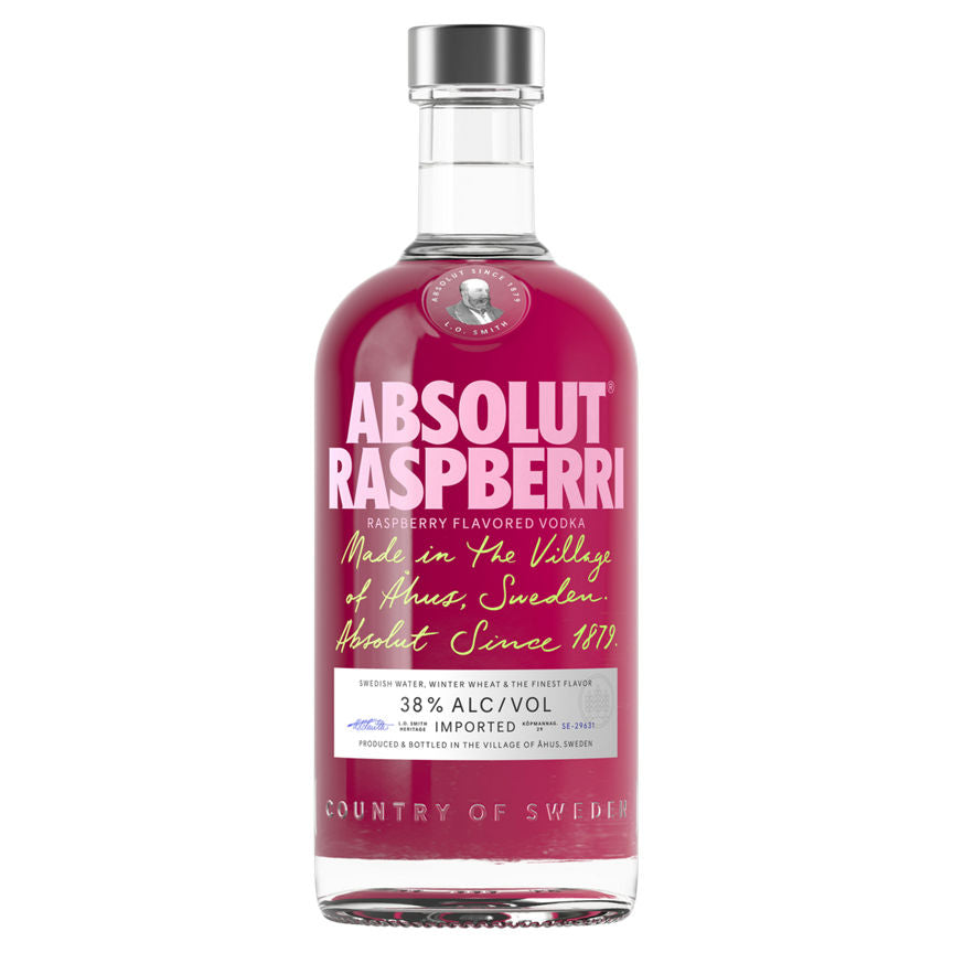 Absolut Raspberri Flavoured Swedish Vodka Liqueurs & Spirits ASDA   