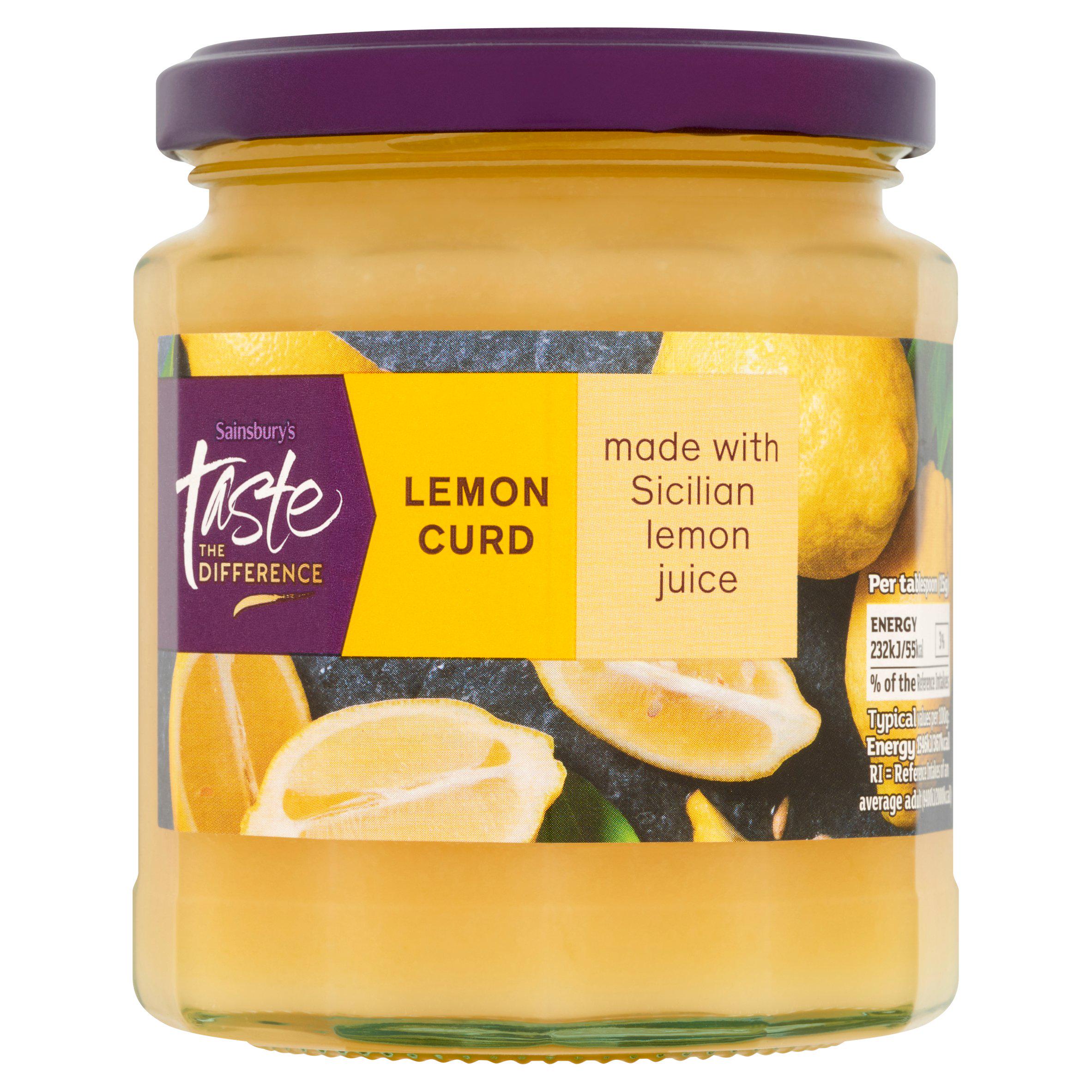 Sainsbury's Lemon Curd, Taste the Difference 320g GOODS Sainsburys   