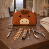 Aroma Home Harris Highland Cow manicure tool gift set - British product