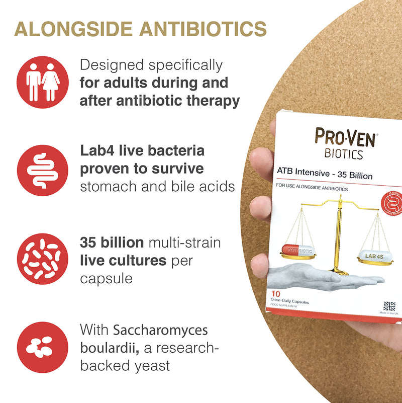 Pro-Ven ATB Intensive 35 billion probiotic capsules, UK version