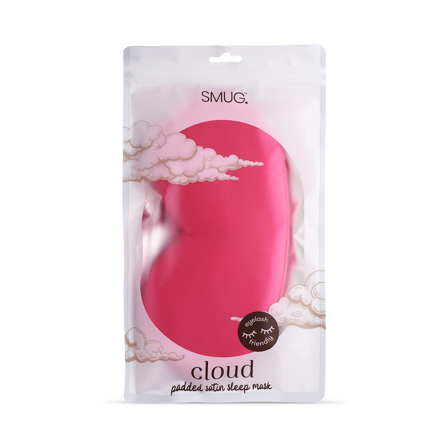 Smug Cloud padded satin sleep mask Scarlett, imported from the UK