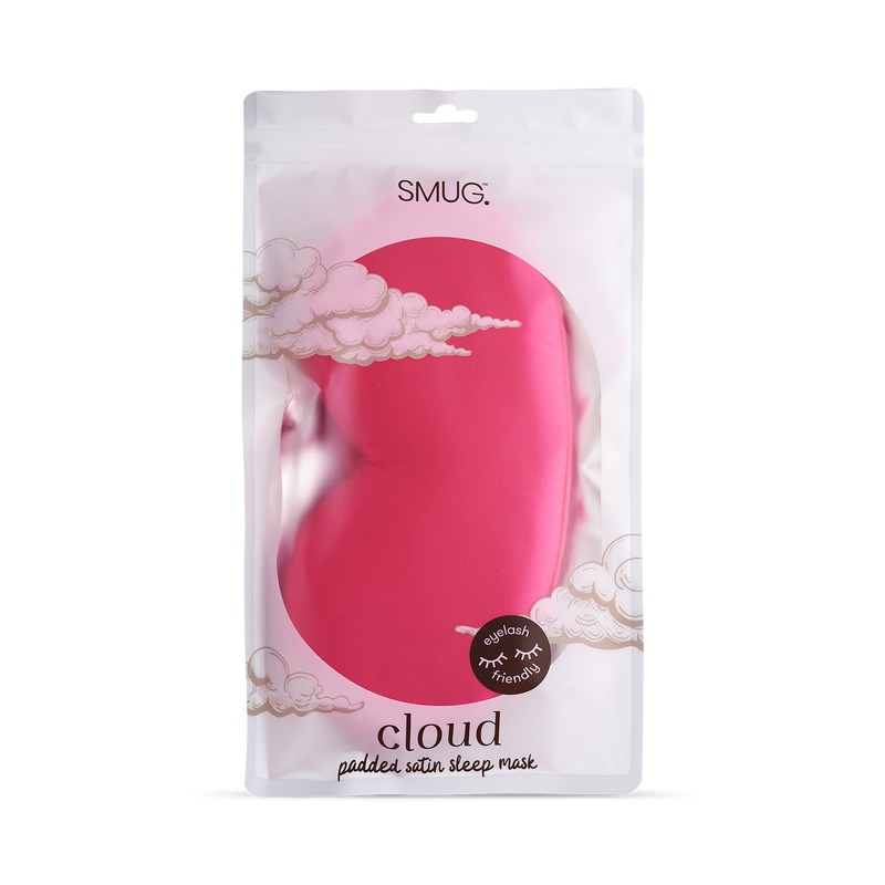 Smug Cloud padded satin sleep mask Scarlett, imported from the UK