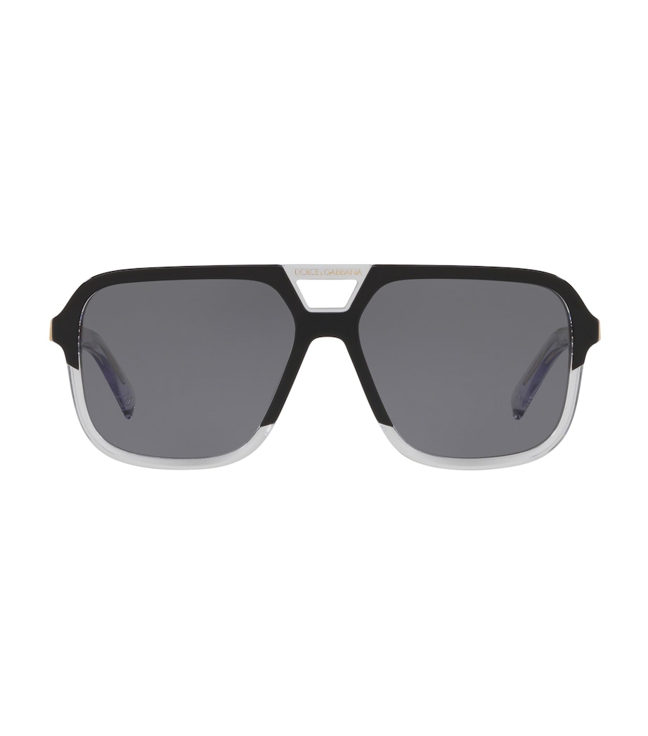 Dolce&Gabbana Angel sunglasses oversized acetate with logo, imported from the UK