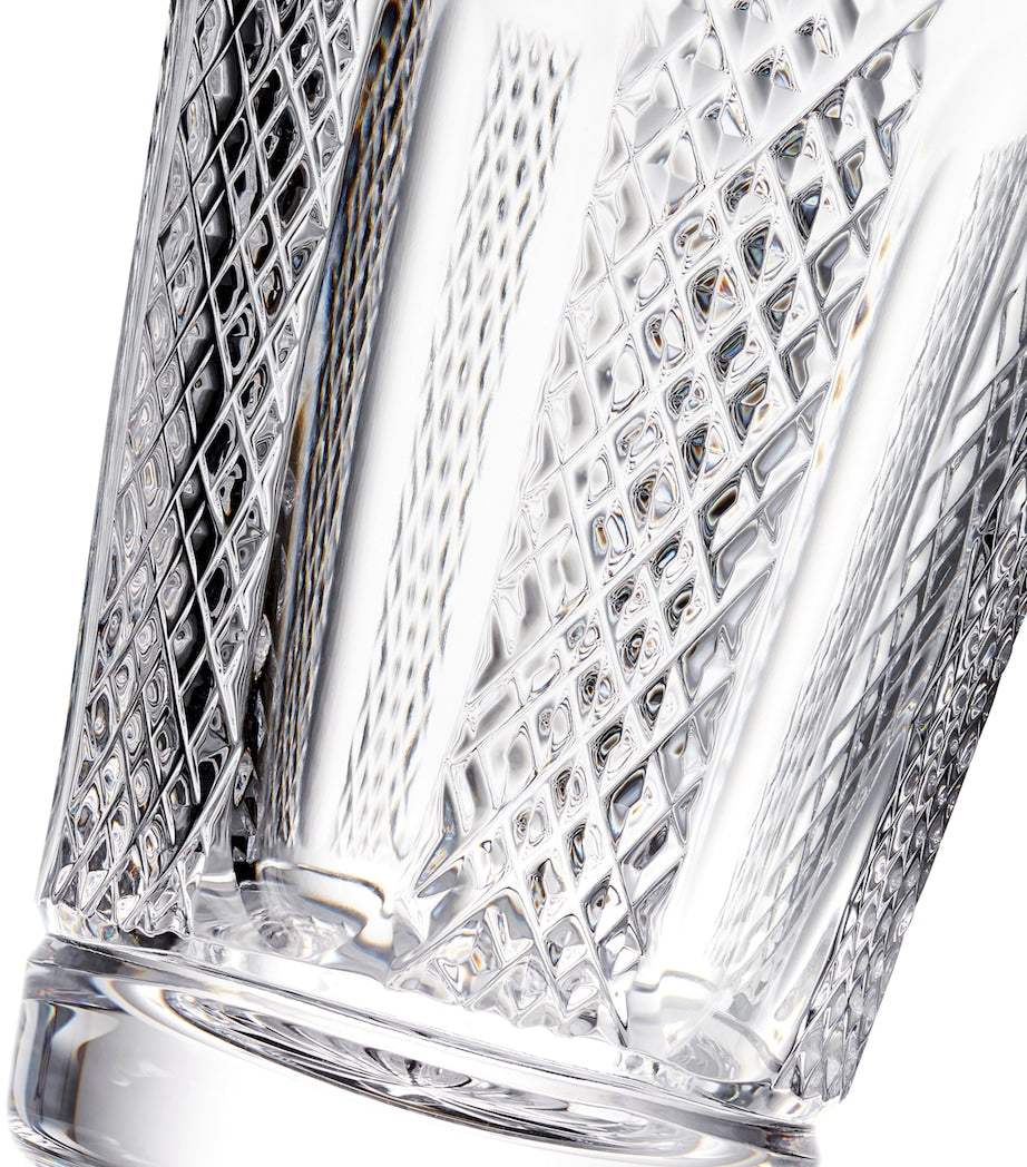 Set of four Waterford crystal HiBall glasses with diamond karo cuts, 350ml each (British brand)