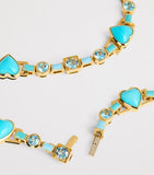Emily P. Wheeler heart choker turquoise blue topaz, imported from the UK