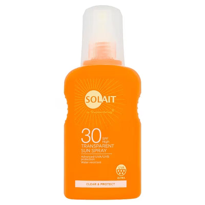 Superdrug Solait Klar Spray Solkrem SPF30 200 ml - Kjøp online hos McGrocer