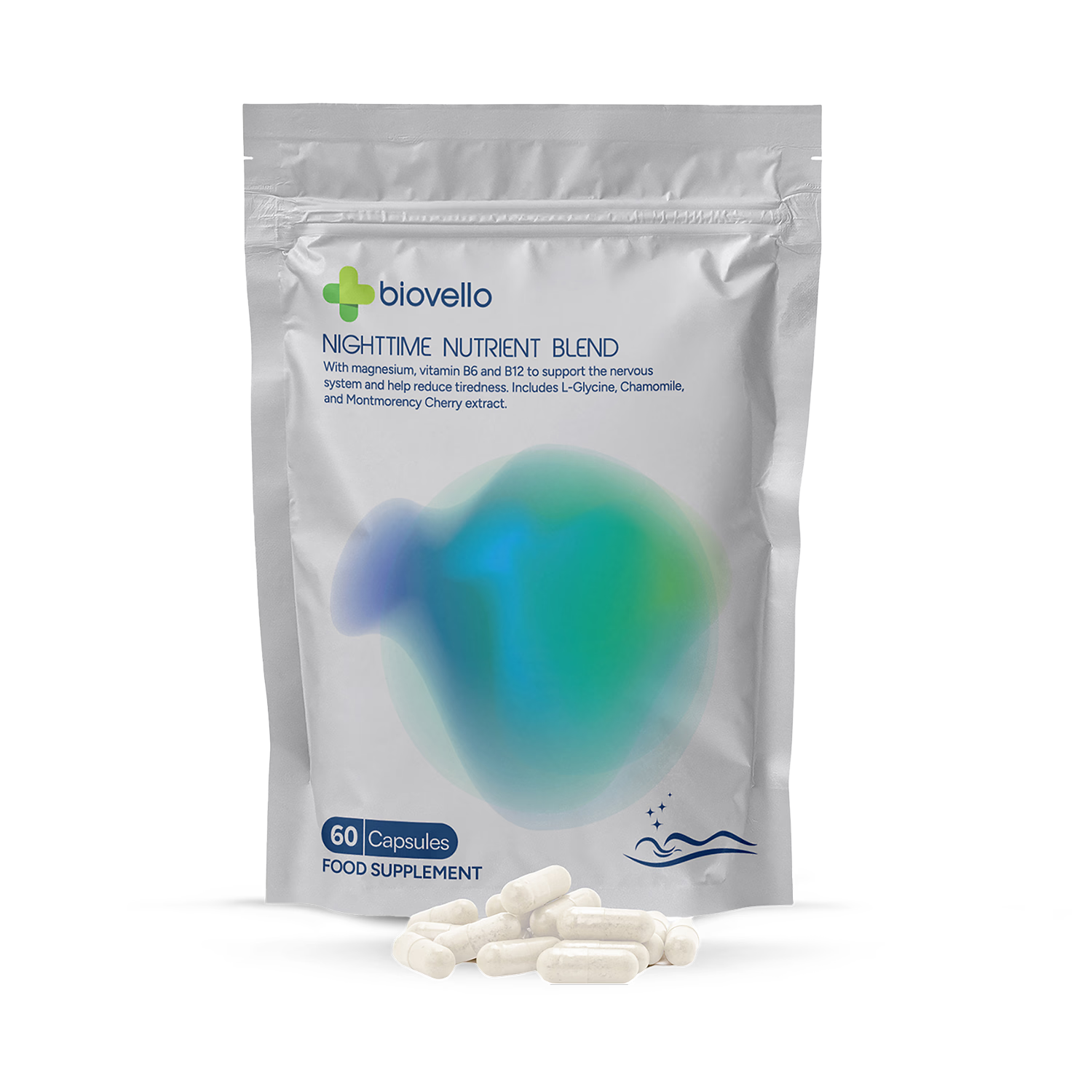 Biovello Nighttime Nutrient Blend 60 capsules - British product