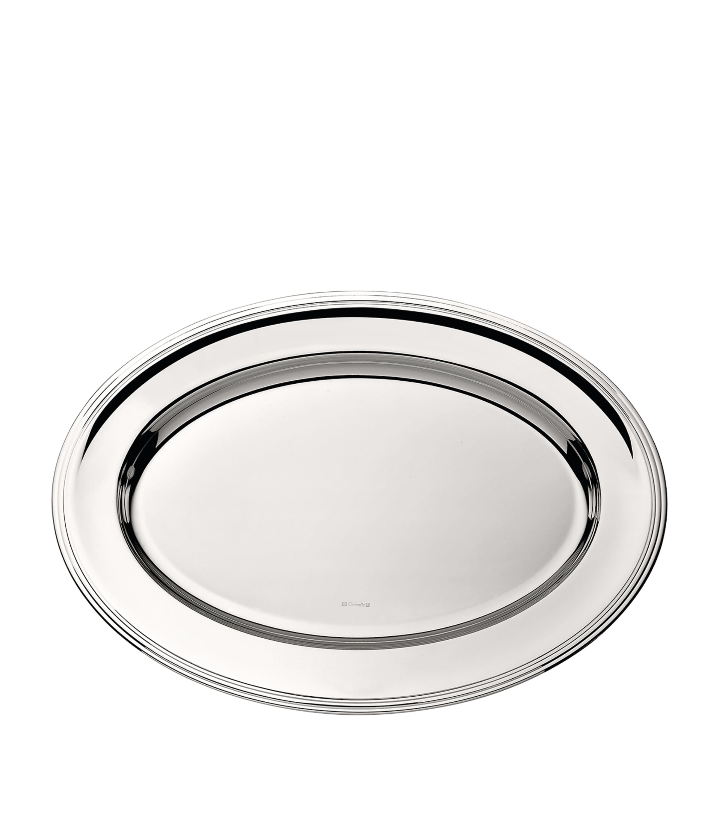 Christofle oval silver-plated serving platter 45cm - British product