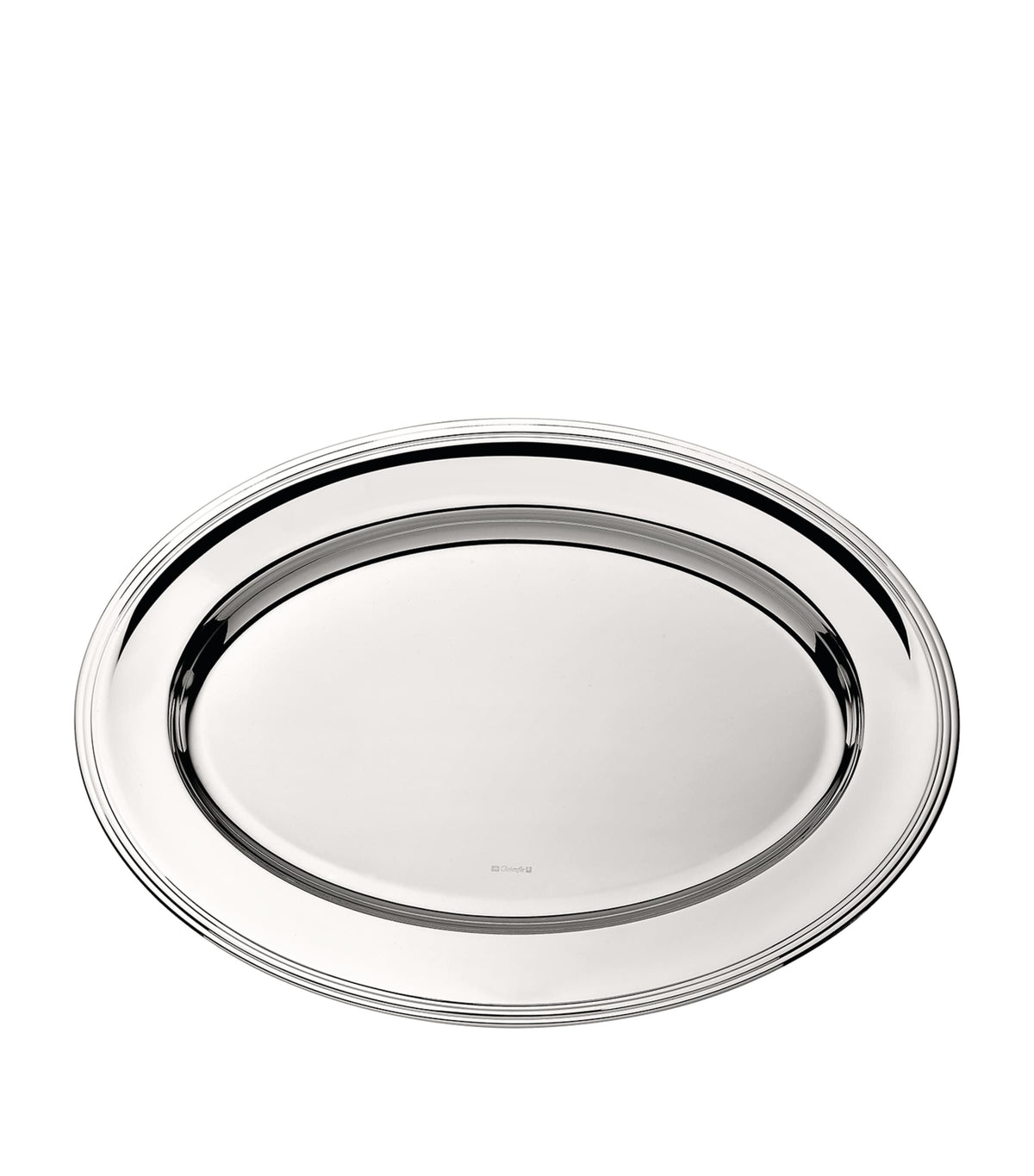 Christofle oval silver-plated serving platter 45cm - British product