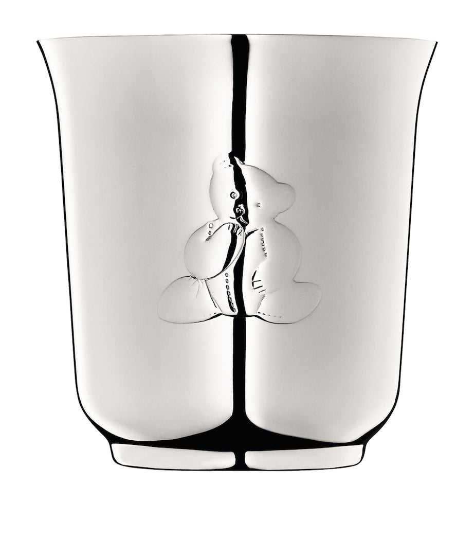Christofle Charlie Bear silver-plated baby cup 7.5cm - British product