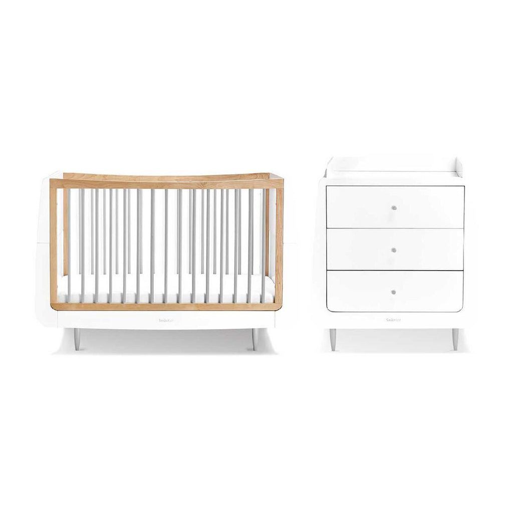 SnuzKot Skandi 2 Piece Nursery Furniture Set  - Grey