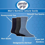 Gentle Grip bamboo socks 3 pack, UK version