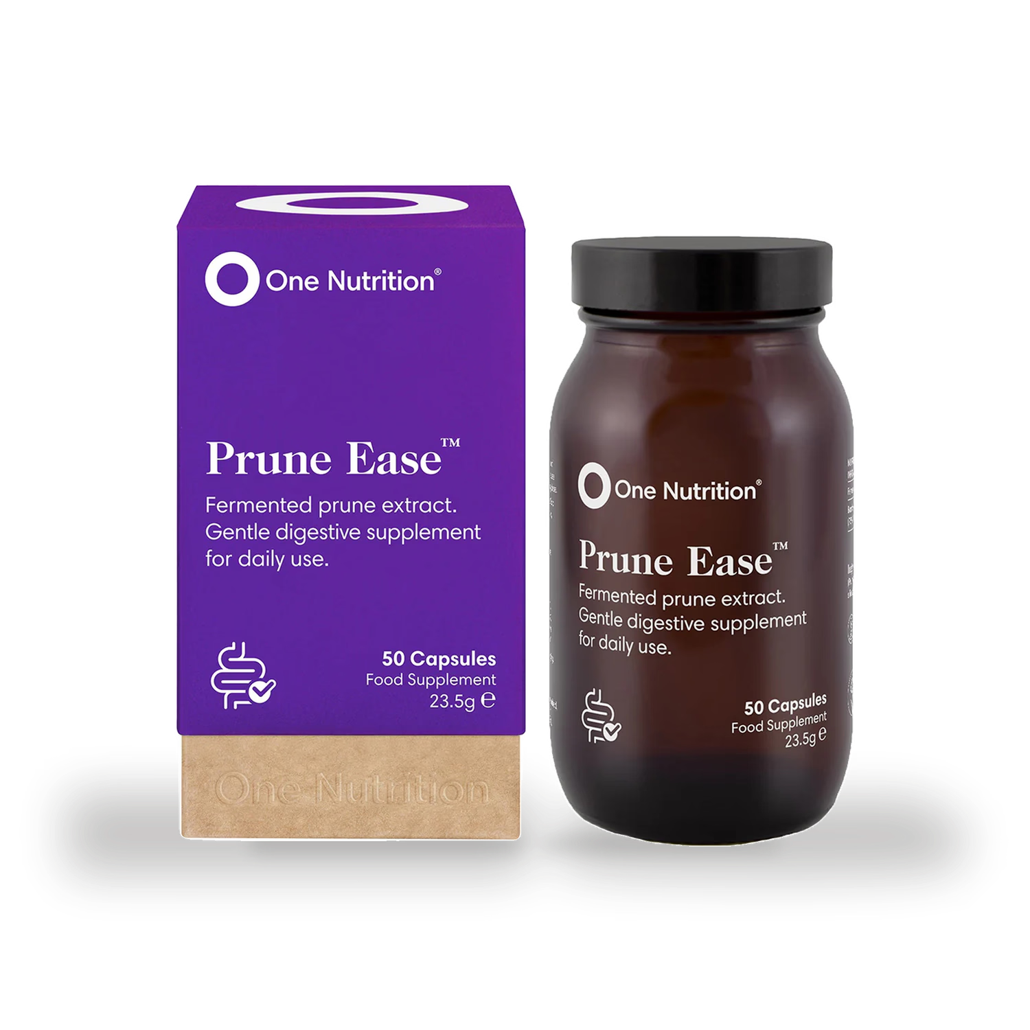 One Nutrition Prune Ease digestive supplement 50 capsules - British product