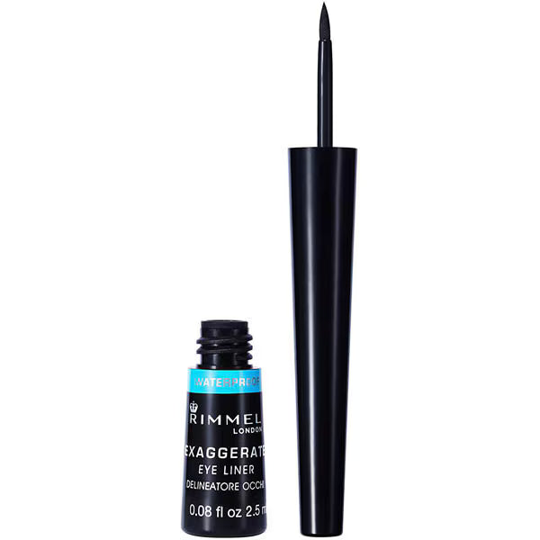 Rimmel Exaggerate Liquid Eye Liner Black, imported from the UK