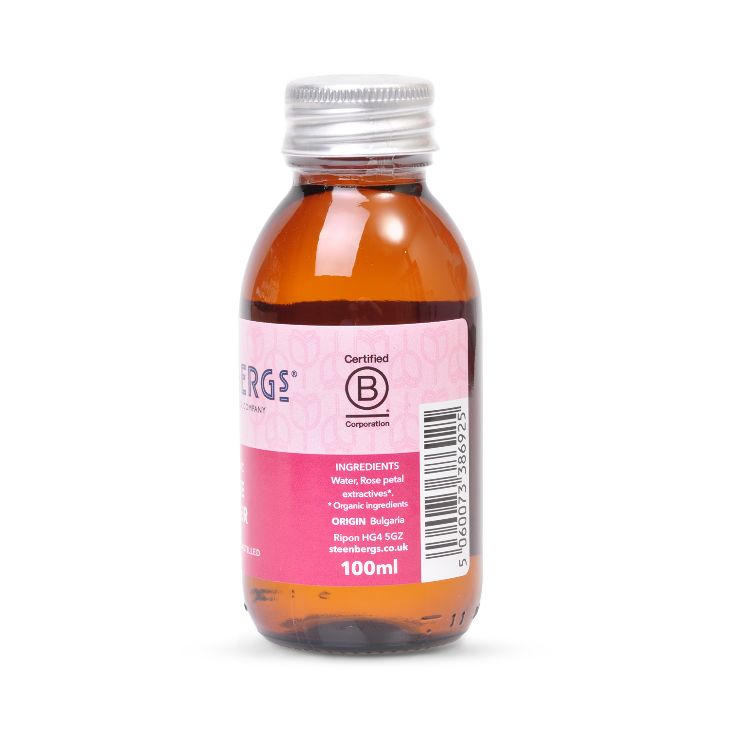 Steenbergs Organic Rose Water 100ml, UK version