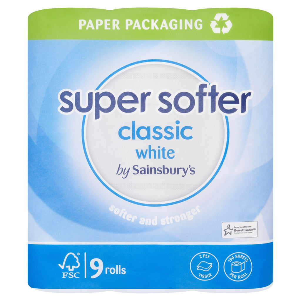 Sainsbury's Super Softer Classic Toilet Tissue x9 Rolls