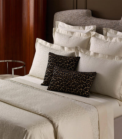 Harrods Yves Delorme Leopard Super King Flat Sheet 270cm x 295cm- Buy online at McGrocer