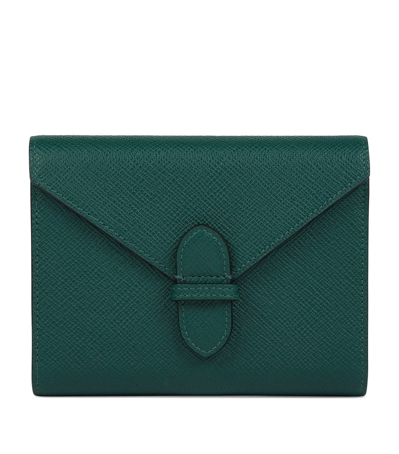 Smythson Panama dobbel kortholder i skinn (britisk merke)