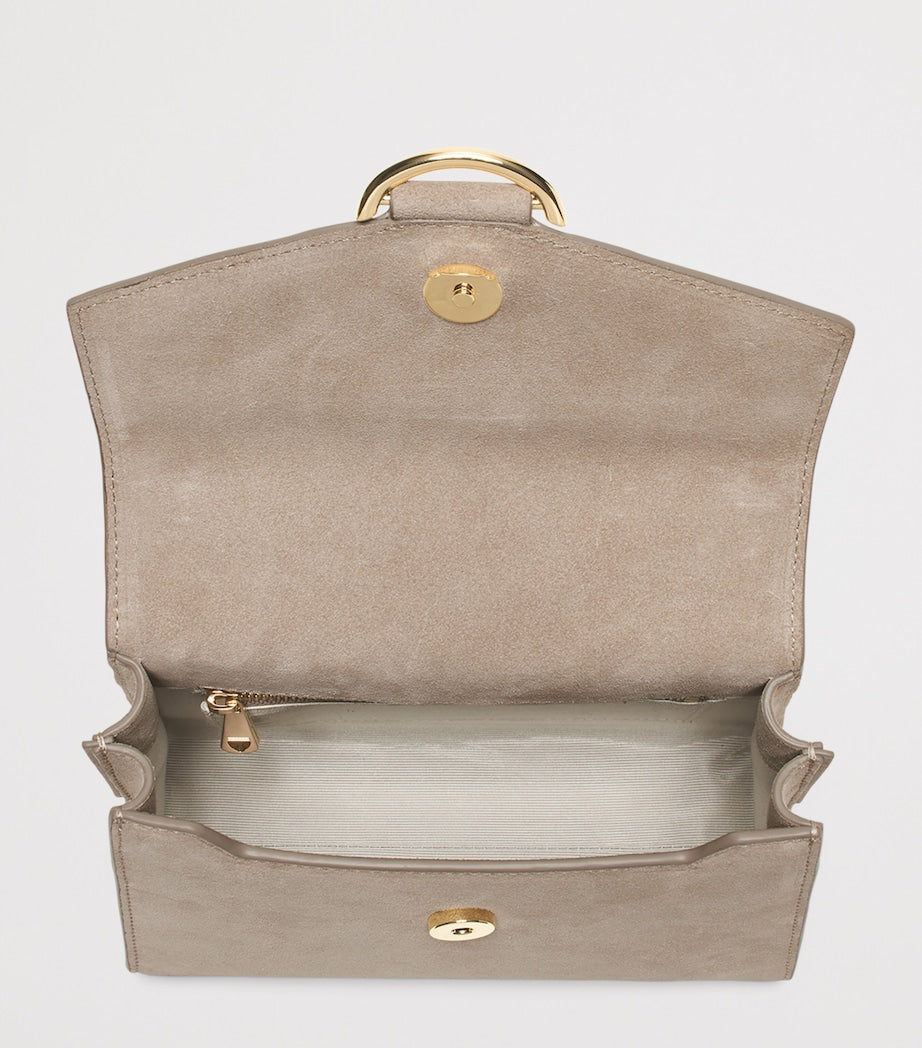 حقيبة Aspinal of London midi suede Mayfair - منتج بريطاني