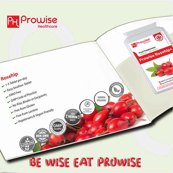 Prowise Rosehip Health+ 5000mg 120 Vegan Tablets