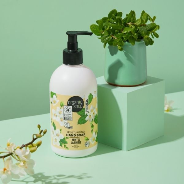 Organic Shop Moisturizing Hand Soap Mint & Jasmine 500ml GOODS Superdrug   