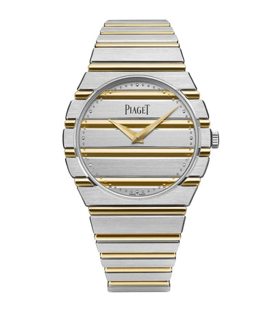 Harrods Piaget Polo 79 White and Yellow Gold Watch (38mm)- Buy online at McGrocer