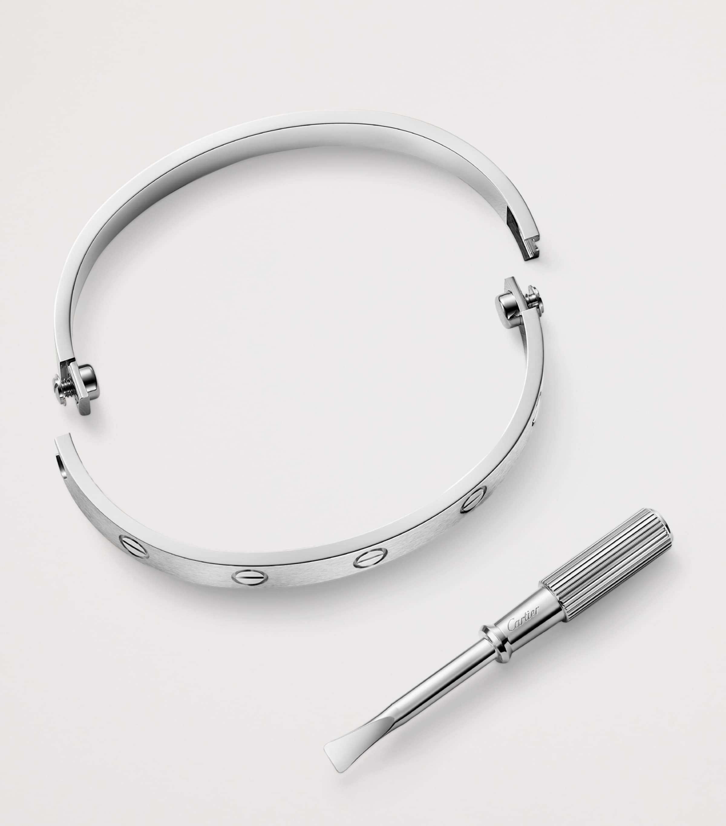 Cartier medium white gold diamond LOVE bracelet, UK version