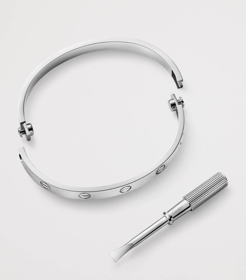 Cartier medium white gold diamond LOVE bracelet, UK version