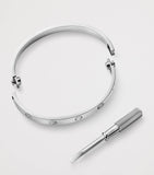 Cartier medium white gold diamond LOVE bracelet, UK version
