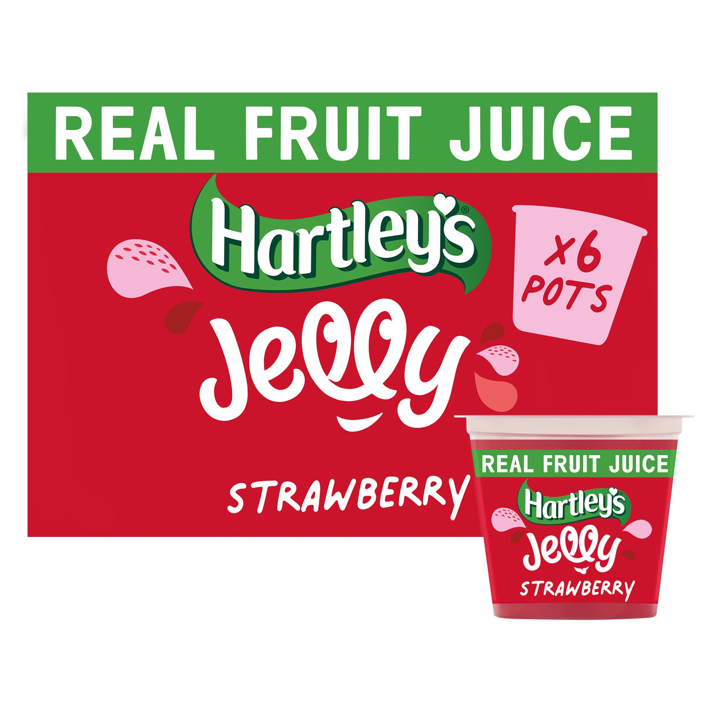 Hartley's Strawberry Jelly Pot Multipack 6x125g GOODS Sainsburys   