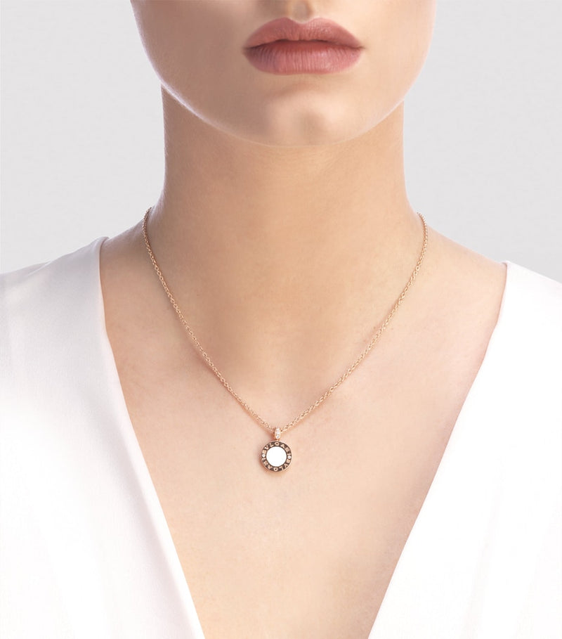 Bvlgari rose gold mother-of-pearl diamond necklace (British brand)