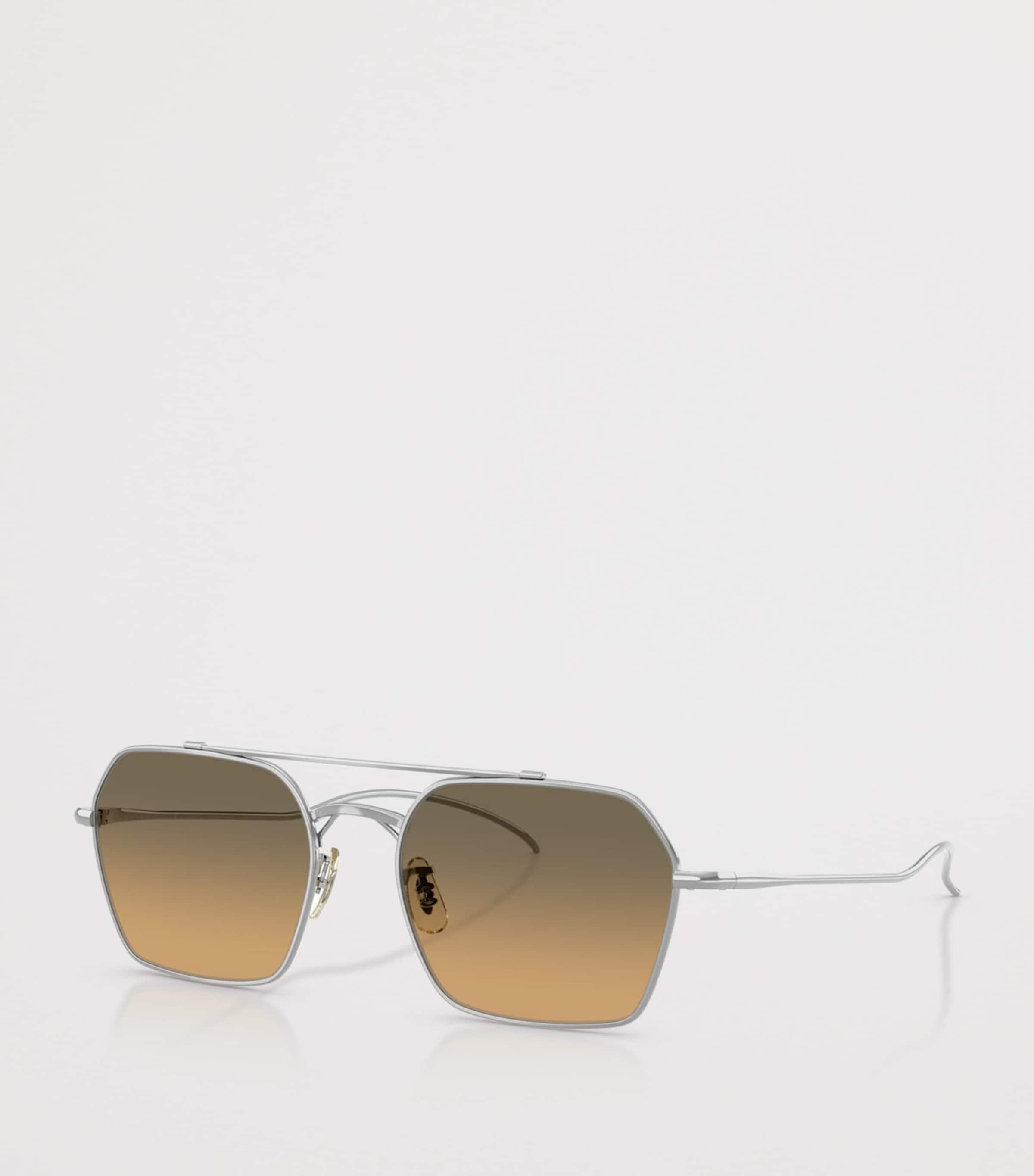 Oliver Peoples TK-15 quadratische Titan-Sonnenbrille - britisches Produkt
