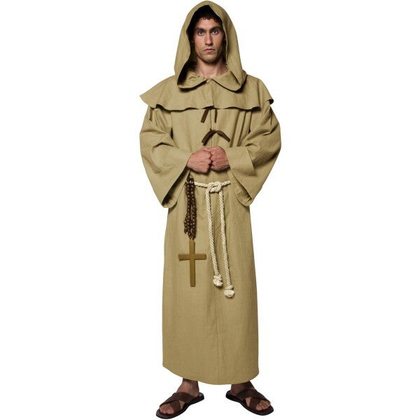 Smiffys Friar Tuck costume with brown robe and hood - British product