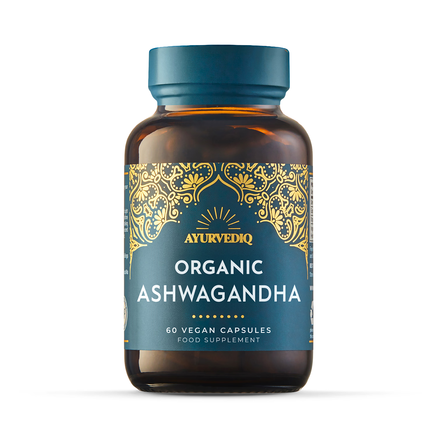Ayurvediq organic ashwagandha with black pepper capsules 60s - British product