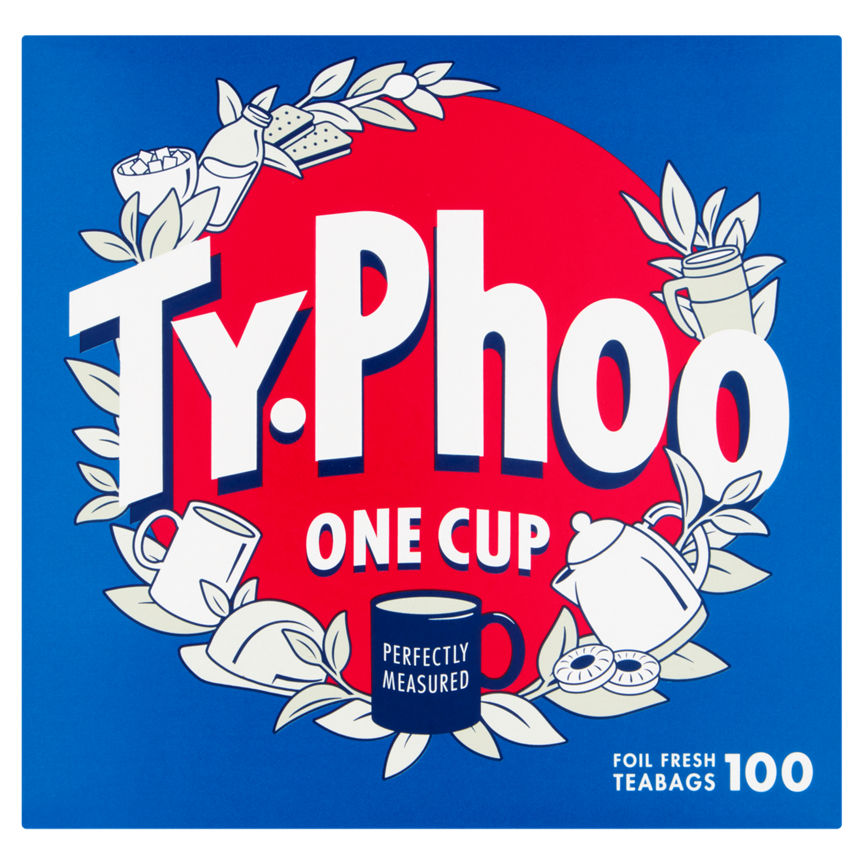 Typhoo One Cup Foil Fresh 100 Teabags GOODS ASDA   