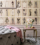 Cole & Son Harrods Couture Carousel wallpaper Blush Pearl, UK version