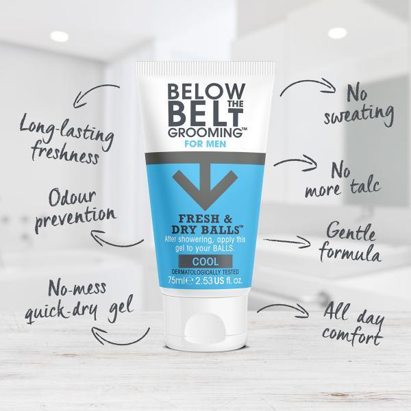 Below The Belt Ball deodorant 2x75ml, imported from the UK
